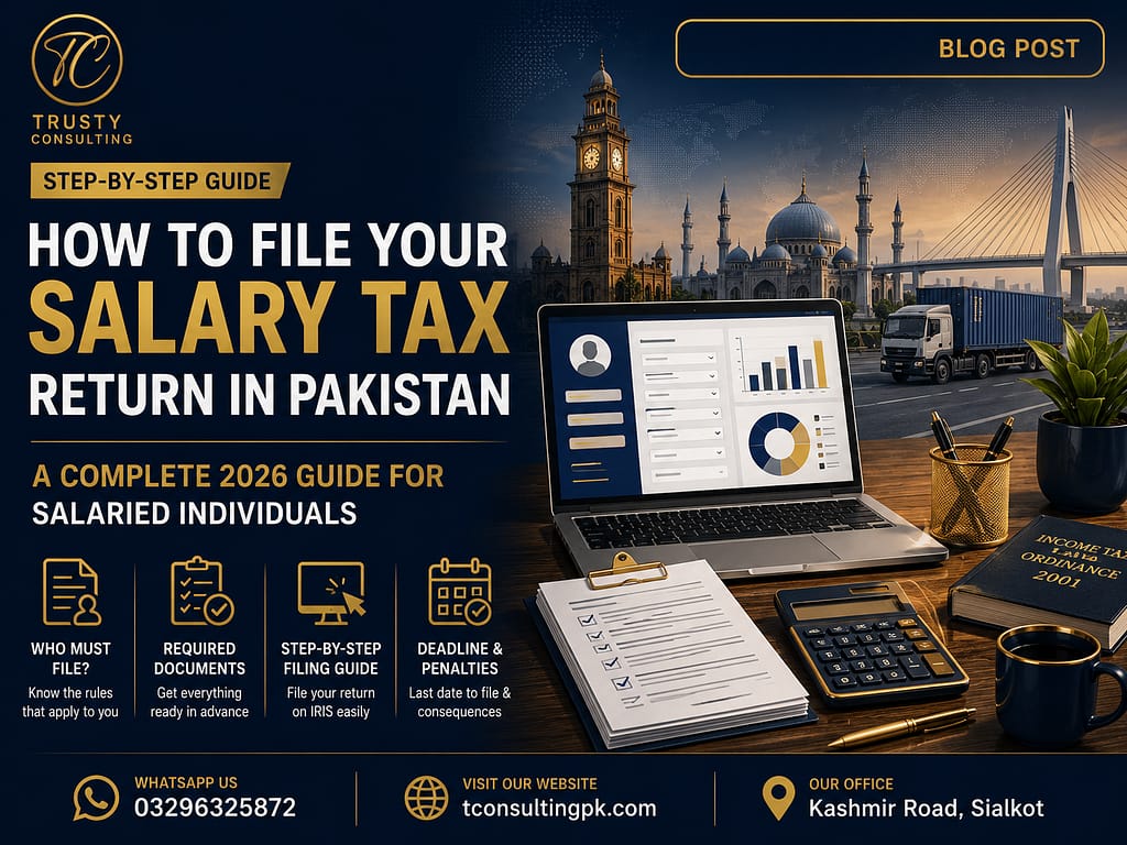Salary tax return filing in Pakistan — Trusty Consulting, Sialkot tax consultant